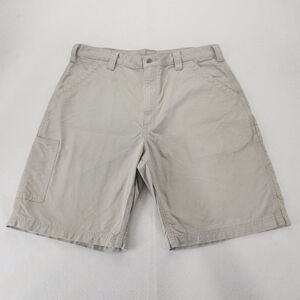 Men’s Tan CARHARTT Canvas Work Shorts Size 38 10” Inseam #8147 Outdoor Tough